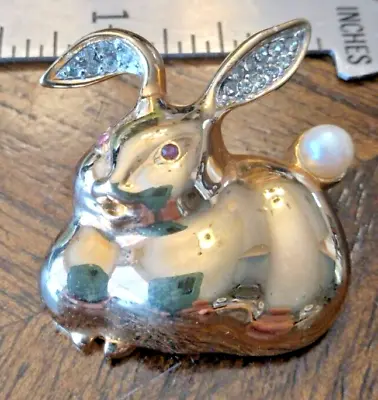 Vintage Estate Rabbit Bunny Brooch Pin  Van Dell  Jewelry Store Find (o) • $21