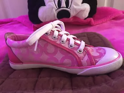 Pink Coach Sneakers SZ 6 1/2 B Good Condition No Specs • $9