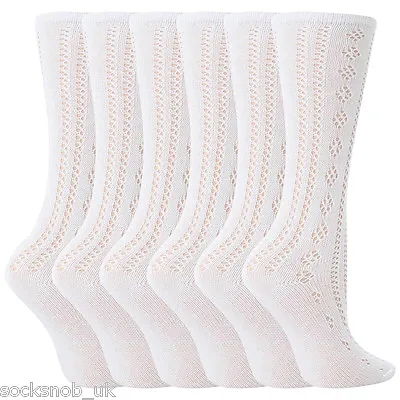 £11.99 • Buy 6 Pairs Girls White Fancy Pelerine Knee High Socks (2-3 Years)