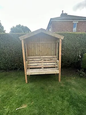 Wooden Garden Arbour Bench Seat • £349