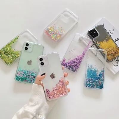 Liquid Glitter Shockproof TPU Case Cover For IPhone 14 13 Pro Max XS XR 12 11 8 • $8.63