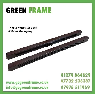 UPVC Window Vent Slot Vent Trickle Vent 400mm Mahogany (Free Postage) • £7.60