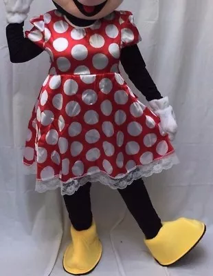 Minnie Mouse Adult Costume BODY Halloween Birthday Disney Red Dress ONLY Girls • $69.99