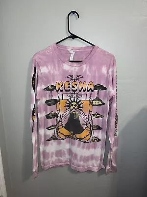 £83.56 • Buy Kesha I’ve Found Rainbow Double Sided Long Sleeve Concert Pink Tie Dye Shirt M