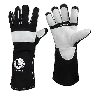 Leather Forge MIG Welding Gloves 40cm With Kevlar StitchingHeat/Fire Resistant • £20.39
