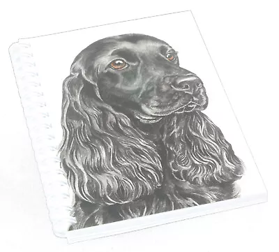 Cocker Spaniel Black Dog Spiral Bound Notebook 50 Blank Pages Perfect Gift • £5.49