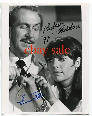 Vintage VINCENT PRICE & BARBARA FELDON Signed Photo DUAL AUTOGRAPH Get Smart OG • $325