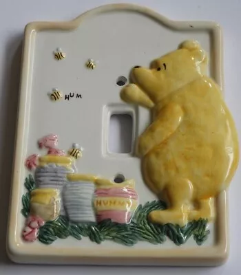 Disney Classic Winnie The Pooh Ceramic Light Switch Plate Charpente Baby's Room • $12