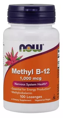 NOW Foods Methyl B-12 1000mcg - 100 Lozenges • £15.05