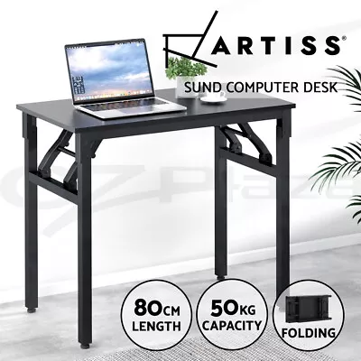 Artiss Computer Desk Laptop Desks Foldable Home Office Study Table Black 80CM • $66.95