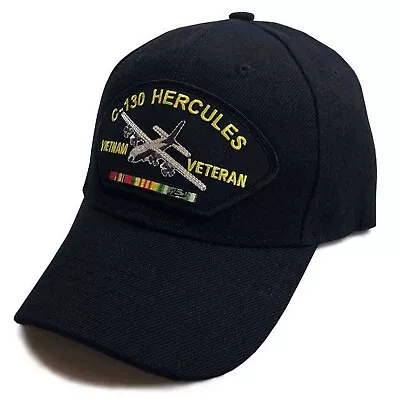 Vietnam Veteran Embroidered Baseball Hat C-130 Hercules Embroidered Washed Cap • $16.74