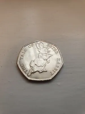 Rare 2017 50p Coin Tale Peter Rabbit Circulated Rare Fifty Pence Beatrix Potter • £250