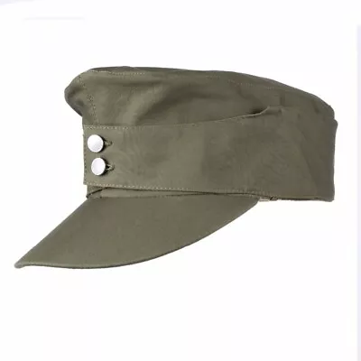 WWII German Army Solider EM Summer Panzer M43 Field Cotton Cap Green Size EU 59 • $14.75