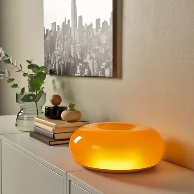 IKEA VARMBLIXT - Orange Glass Donut Table Or Wall Lamp By Sabine Marcelis - NEW • $127.99