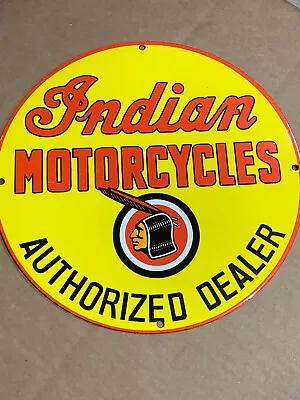 Vintage Style Indian Motorcycles Sales Service Dealer Porcelain Sign • $79