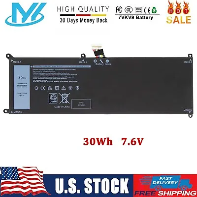 ✅7VKV9 Battery For Dell XPS 12 9250 Latitude 12 7275 Notebook 9TV5X 7.6V 30Wh • $22.48