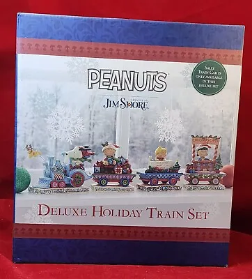 $81.57 • Buy Peanuts Deluxe Holiday Train Set Snoopy Charlie Brown Lucy Sally Enesco (C2)