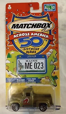 Matchbox Across America Maine 1956 Ford Pickup Lobster Tampo ME 023 2001 Sealed • $14.99