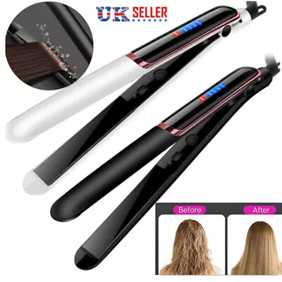 2 In 1 Hair Straighteners Ceramic Plates Straightener Curler Salon Hair Styler • £11.99