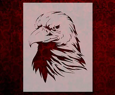 Eagle Falcon Head Stencil Template Reusable 8.5 X 11 Inches For Painting • $11.99