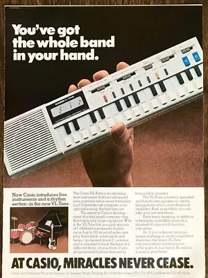 1981 Casio VL-Tone Keyboard PRINT AD You've Got The Whole Band In Your Hand • $8.85