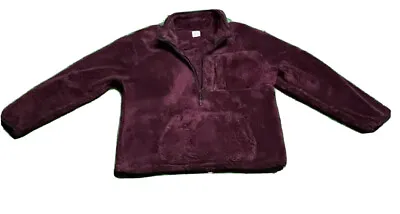 Victoria’s Secret Pink Jacket Womens Large Fleece Half Zip Thick Pullover • $18.16