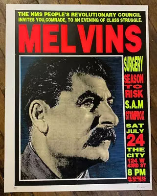 Frank Kozik - 1993 - Melvins Concert Poster S&N W/ Surgery Man's Ruin Stalin • $200