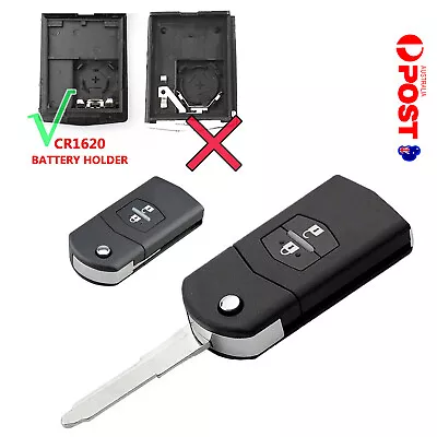 2 Button Remote Flip Key Shell Uncut Blade Car Key Case Fob Mazda 3 5 6 RX7 Z • $7.79