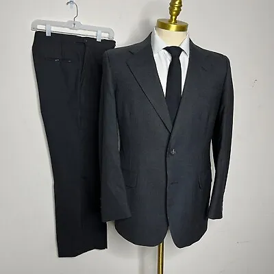 VTG Daks London NY Suit Mens Solid Gray Wool 40R 32W • $79.99