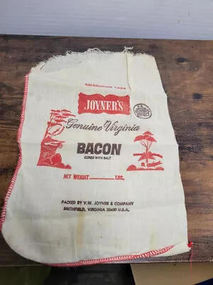 Joyners Genuine Virginia Bacon Sack Vintage • $5.99