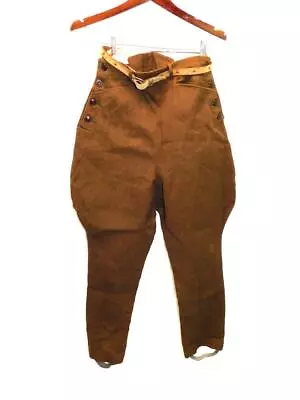 Vintage 40s S Brown Jodhpurs Equestrian Riding Breeches Pants Saddle Built Togs • $74.99