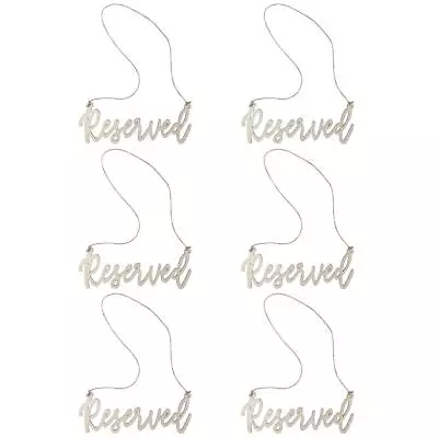 6pcs Wooden Reserved Signs Natural Colour Blank Reserved Letter Mark  Wedding • $23.03