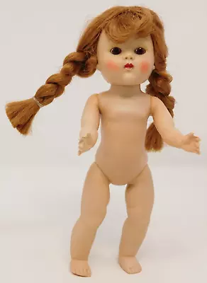 VNTG 1950s Vogue Ginny Strung Dark Auburn Braids Doll Brown Eyes Fever Cheeks • $49.99