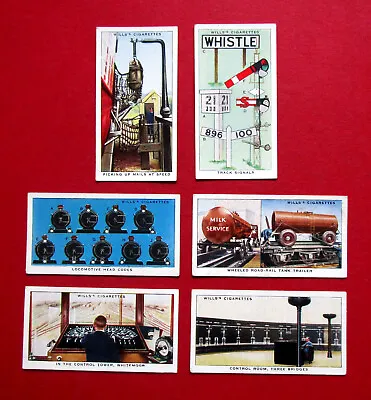 Wills  six Vintage  1938 Cigarette Cards   Railway Equipment  9-18-23-36-39-48 • £1.49