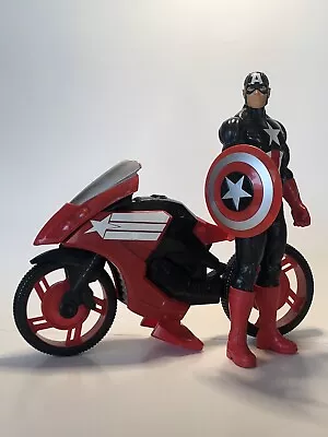 Captain America 12” Action Figure With Red Motorcycle • $15.99