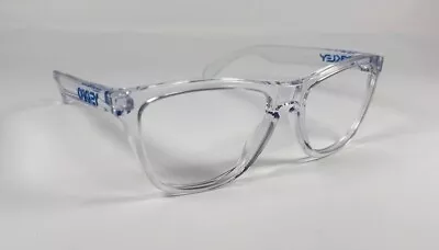 Oakley Frogskins Custom Clear Sunglasses With Blue Icons Frame Only • $59.95