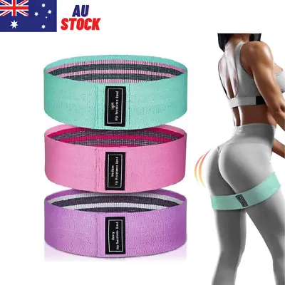 $8.97 • Buy NEW Resistance Booty Bands Fabric Hip Circle Workout Exercise Loop Guide Yoga AU