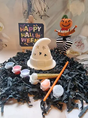 Paint Your Own Witch's Hat Ceramic Halloween Paint Your Own Pottery Craft Kit • £5.50