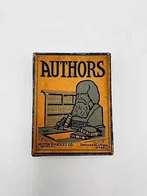 Vintage Authors Card Game Milton Bradley Complete With Box #4483 Early 1900’s • $42.49