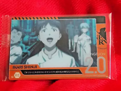 Sealed Evangelion Shinji Foil Holo Color Plastic Trading Card S-02 Bandai Anime • £2.99