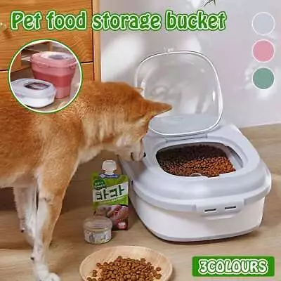 25L Pet Food Container Dog Cat Animal 25kg Dry Feed Seed Storage Box Bin Scoop • $40.57