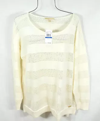 NEW Michael Kors Women's XL Summer Light Knit Swaeter Top Blouse Ivory Bone  NWT • $77.07