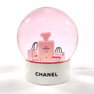 CHANEL Snow Dome 2016 Novelty Limited To Overseas VIP Customers Glass White/pink • $601.83