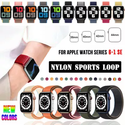 $10.99 • Buy 49 44 38 42mm Nylon Sport Loop IWatch Strap Band For Apple Watch Series 8 7 6 SE