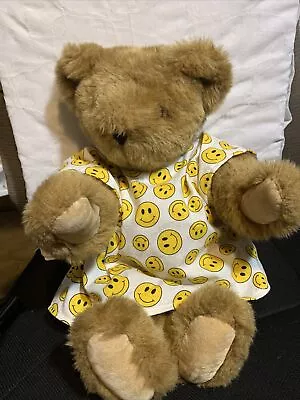 Vintage Teddy 16  GET WELL BEAR Vermont Teddy Bear Co W/Tag & Crutch & Bandage • $23.90