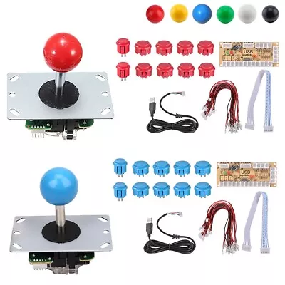 2 Player DIY Arcade Joystick Kit 5Pin Cable 24/30mm Buttons USB Encoder • $45.99