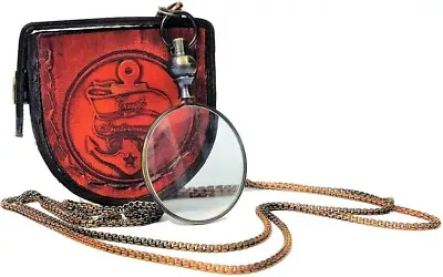 Brass Multicolored Magnifying GlassVintage Optical Magnifier Lens Gift • $23.76