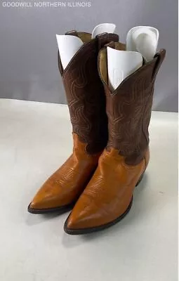 Men's Justin Brown Leather Cowboy Boots Size 11 • $26