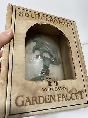 VTG Solid Bronze Garden Faucet Spigot Architectural Hardware Dog White Swan • $9.99