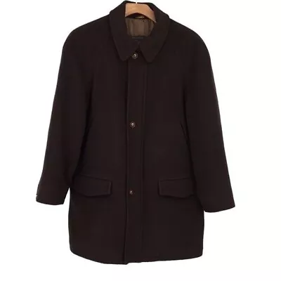 Mario Valente Brown Brescia Wool Cashmere Jacket Mens 50/40 Zip Up Italy Parka • $31.99